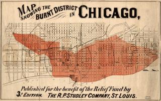 Map of Great Chicago Fire